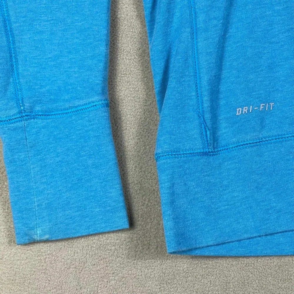 Nike Dri Fit Womens M Blue‎ Boat Neck Relaxed Fit Long Sleeve